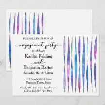 Partido de compromiso azul, rosa, morado blanco mo