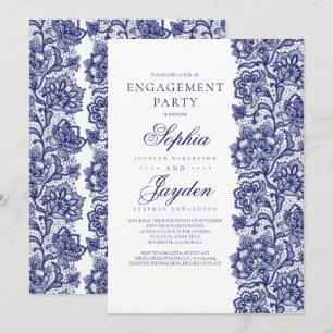 Invitación Partido de compromiso blanco elegante de la corona