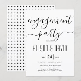 Invitación Partido de compromiso boda de tipografía de escrit