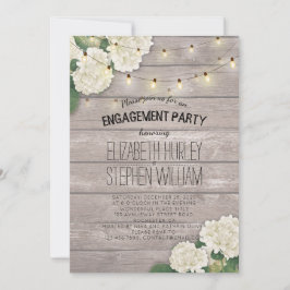 Invitación Partido de compromiso boda Flores String Light Woo