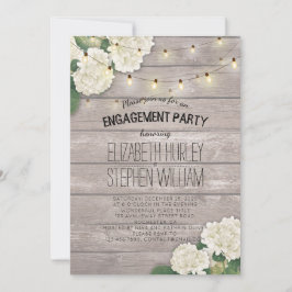 Invitación Partido de compromiso boda Flores String Light Woo