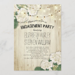 Invitación Partido de compromiso boda Flores String Light Woo