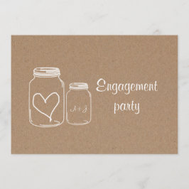 Invitación Partido de compromiso cardíaco Masonjar del papel