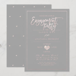 Invitación Partido de Compromiso/Color Rosa de PixDezines Rub