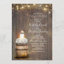 Invitación Partido de compromiso con las linternas rusticas d