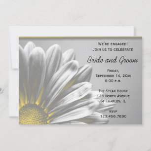 Invitación Partido de compromiso con los resaltados florales