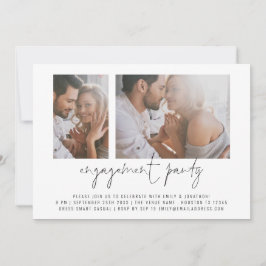 Invitación Partido de compromiso de 2 guiones fotográficos mo