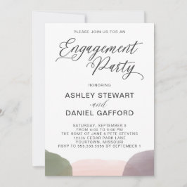 Invitación Partido de compromiso de acuarela de jardín modern