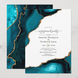 Invitación Partido de Compromiso de Agentes verde azulados y 