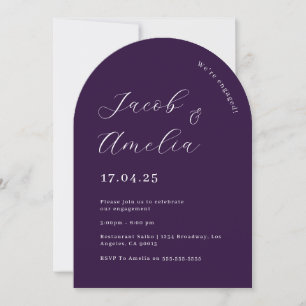 Invitación Partido de Compromiso de Arco Morado Moderno