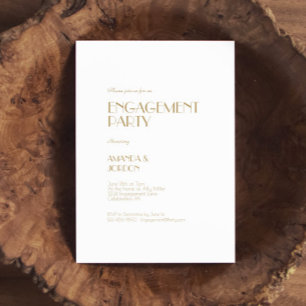 Invitación Partido de compromiso de arte moderno minimalista 