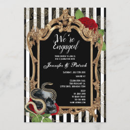 Invitación Partido de compromiso de banda negra gótica victor