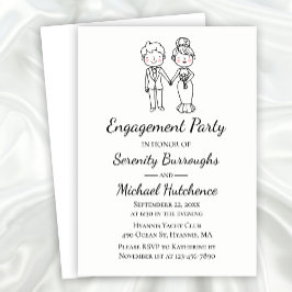 Invitación Partido de compromiso de Boda de Cuta Personalizad