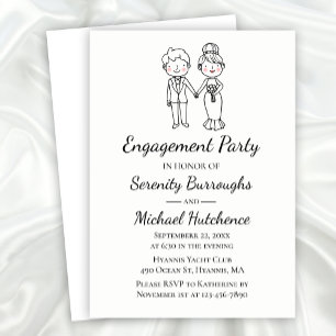 Invitación Partido de compromiso de Boda de Cuta Personalizad
