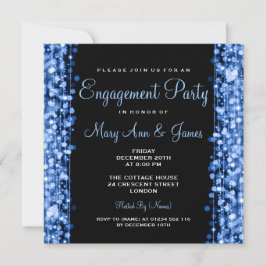 Invitación Partido de compromiso de boda esparce azul