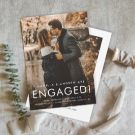 Invitación Partido de compromiso de Boda fotográfico simple t