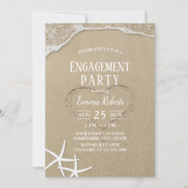 Invitación Partido de compromiso de boda Sand Beach