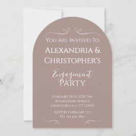 Invitación Partido de compromiso de Boda simple