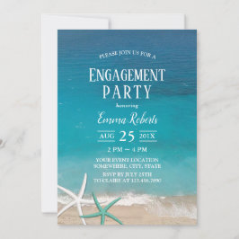 Invitación Partido de compromiso de boda Starfish Beach
