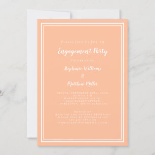Invitación Partido de compromiso de Bodas blancos minimalista