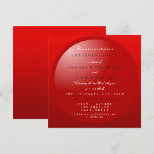 Invitación Partido de compromiso de Bodas blancos negros rojo