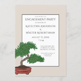 Invitación Partido de compromiso de Bodas Bonsai Tree en Japó