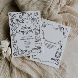 Invitación Partido de compromiso de Bodas caprichosos