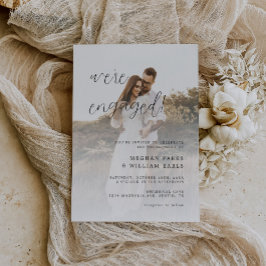 Invitación Partido de compromiso de Bodas de fotografía con g