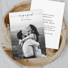 Invitación Partido de compromiso de Bodas de fotografía con g