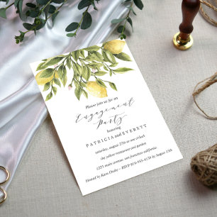Invitación Partido de compromiso de Bodas de moda y follaje