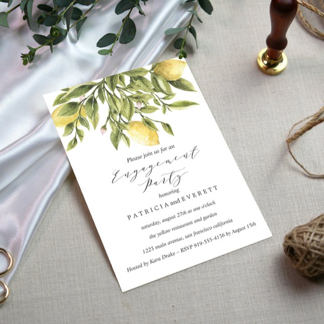 Invitación Partido de compromiso de Bodas de moda y follaje (Subido por el creador)