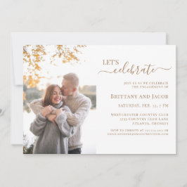 Invitación Partido de compromiso de Bodas de oro fotográfico