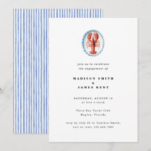 Invitación Partido de compromiso de Bodas de Preppy de Bogava