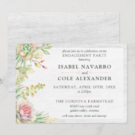 Invitación Partido de Compromiso de Cacti con Suculentas Acua