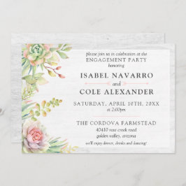 Invitación Partido de Compromiso de Cacti con Suculentas Acua