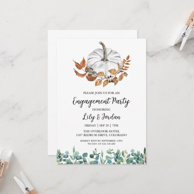 Invitación Partido de Compromiso de Calabaza Blanca y Caída V (Anverso/Reverso In Situ)