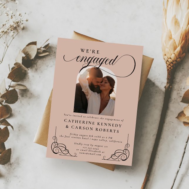 Invitación Partido de compromiso de caligrafía de escritura p (Subido por el creador)