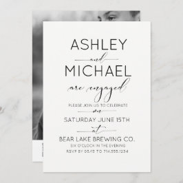 Invitación Partido de compromiso de código QR de tipografía c