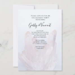 Invitación Partido de compromiso de cristales púrpura de lava