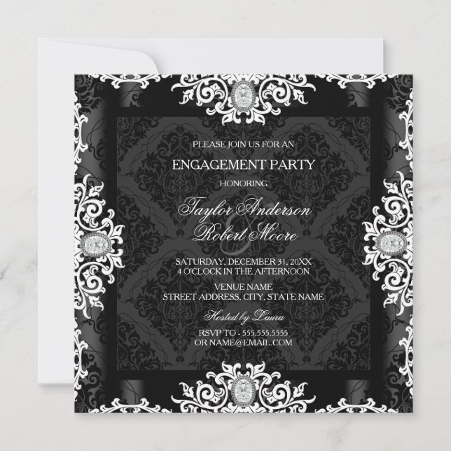 Invitación Partido de compromiso de Damasco de Diamantes en B (Anverso)