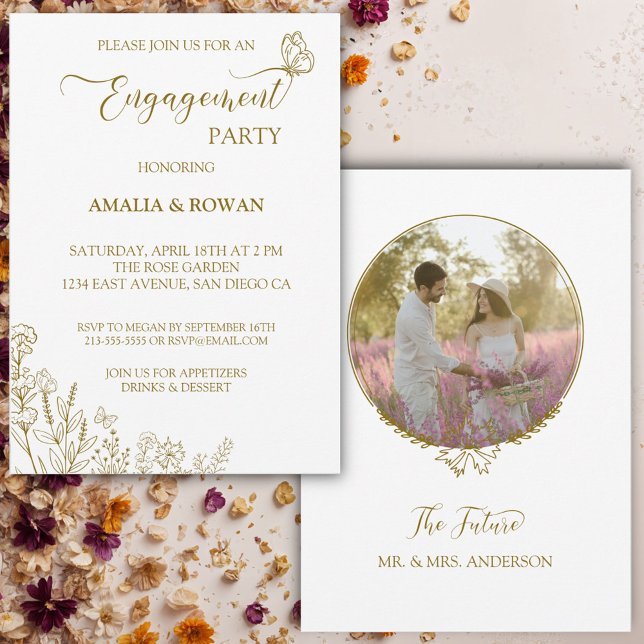 Invitación Partido de compromiso de flores de pradera (Subido por el creador)