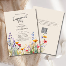 Partido de compromiso de flores silvestres colorid