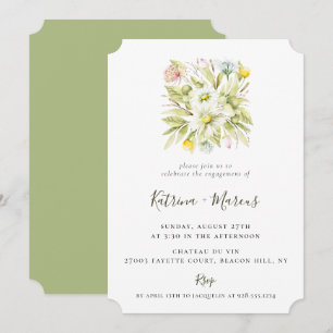 Invitación Partido de compromiso de flores silvestres de vera