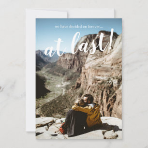 Invitación Partido de compromiso de fotografía rusa simple y 