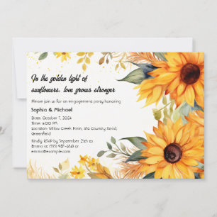 Invitación Partido de compromiso de girasol