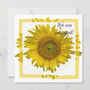 Invitación Partido de compromiso de girasol amarillo