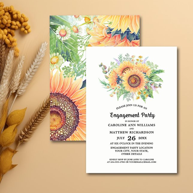 Invitación Partido de compromiso de girasol en el país ruso i (Subido por el creador)
