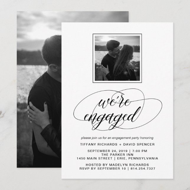 Invitación Partido de compromiso de guiones de fragmentos en  (Anverso / Reverso)