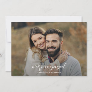 Invitación Partido de compromiso de guiones modernos y fotos