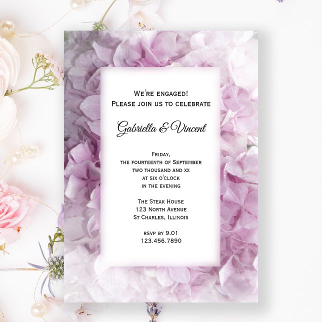 Invitación Partido de compromiso de hipoglucemia rosa suave (Subido por el creador)